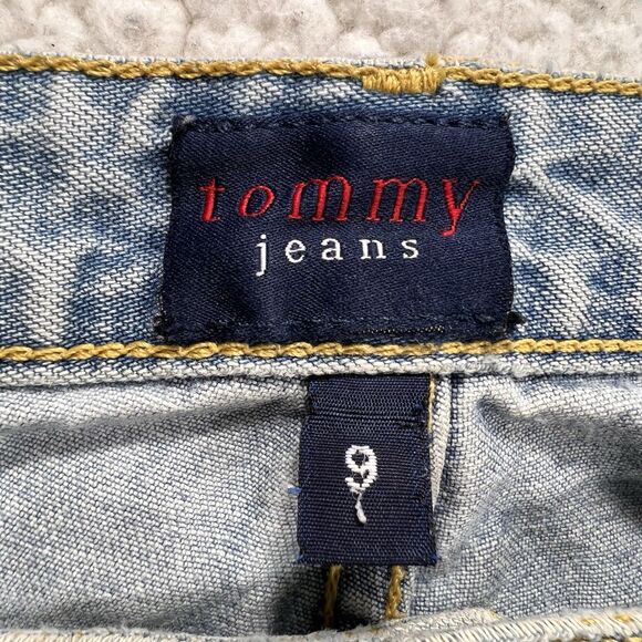 VTG Tommy Bootcut Jeans Women’s 9 (30x32.5) Light Wash Western Rodeo Y2K Boho - Picture 8 of 13